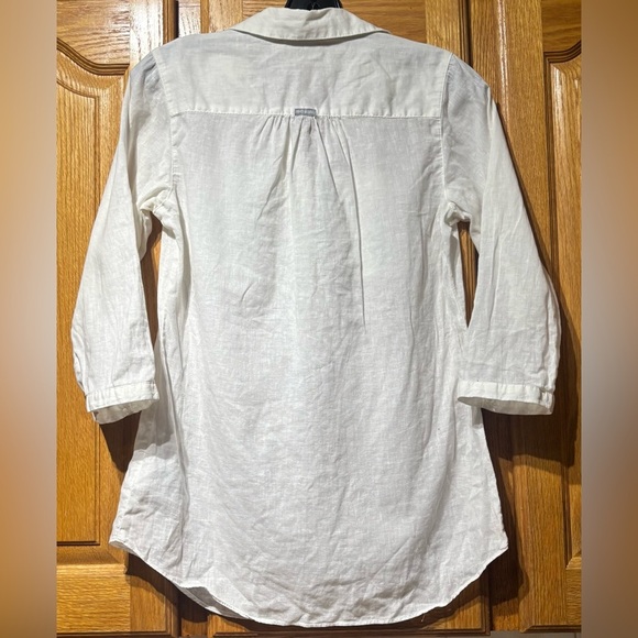 Columbia White Linen Tunic Top Women’s XS EUC - Picture 7 of 7